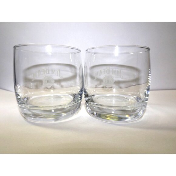 Jim Beam Bourbon 8 ounce glasses set of 2 - Picture 2 of 5